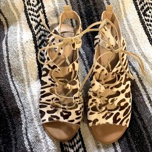Cheetah Print cowhide Sandals